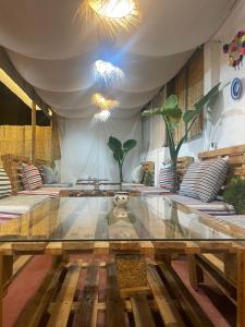 Posezení v ubytování Riad Al Borj + 37 fotografií