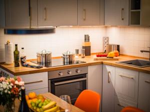 Küche/Küchenzeile in der Unterkunft Swebenhus unnern - Appartement mit Charme
