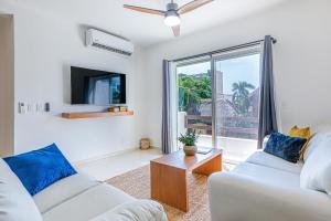 Posezení v ubytování Beachside Haven at Playa Kaan