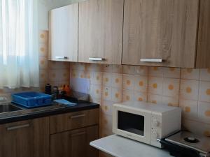 A kitchen or kitchenette at Amazing Sea View, Rafina Port, Athens Airport, Self-Check-in