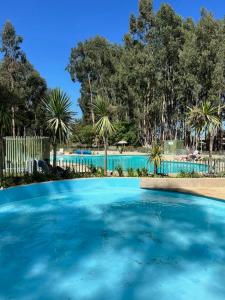 Acogedor Dpto Algarrobo Norte Home Office Wifi Piscinas Hidromasaje内部或周边的泳池