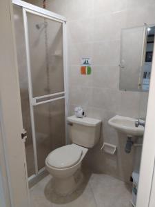 Koupelna v ubytování Hotel La Leyenda Vallenata