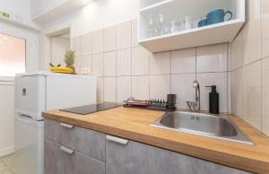 Kuchyň nebo kuchyňský kout v ubytování Apartments Ivan