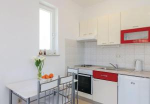 Kuchyň nebo kuchyňský kout v ubytování Apartments Ljuba