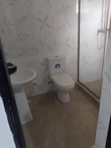 Koupelna v ubytování Prince Dikeoha home