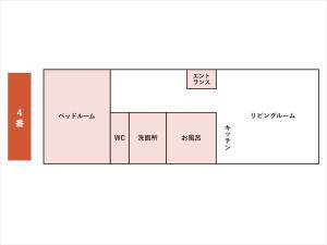 Půdorys ubytování Myoko Onsen cottage Ajisai