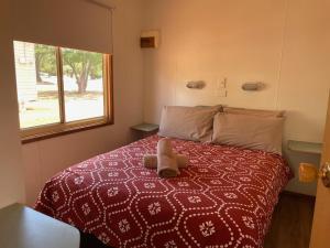 Cobar Caravan Park客房内的一张或多张床位
