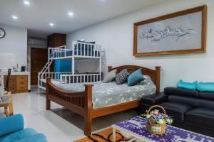 Postel nebo postele na pokoji v ubytování แอนฟาร์มรีสอร์ทแอนด์คาเฟ่