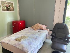 Postel nebo postele na pokoji v ubytování แอนฟาร์มรีสอร์ทแอนด์คาเฟ่