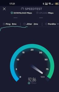 La UreñaにあるMinervaの携帯電話の速度計のスクリーンショット