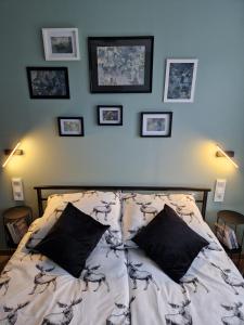 Giường trong phòng chung tại Apartament Księżycowy Wisła