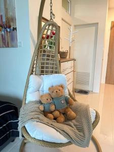 En eller flere senge i et værelse på Holiday Getaways - Riverine Diamond