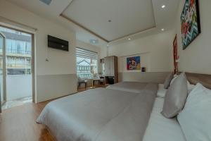 TV a/nebo společenská místnost v ubytování Dreamy Hotel Dalat