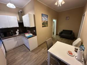 Kuchyň nebo kuchyňský kout v ubytování Apartament Kleopatra