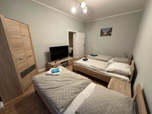 Postel nebo postele na pokoji v ubytování Apartament Kleopatra