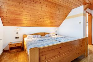 Postel nebo postele na pokoji v ubytování Haus Am Kreuzbühl