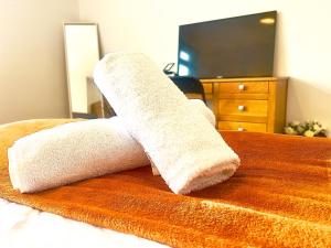 TV a/nebo společenská místnost v ubytování The Coral Guest House 1 Fratton Park Portsmouth