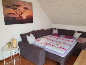 Posezení v ubytování Gästewohnung Elbblick Zeithain