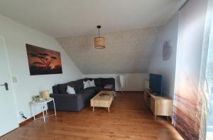 Posezení v ubytování Gästewohnung Elbblick Zeithain