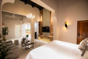 Krevet ili kreveti u jedinici u okviru objekta Scalea Di Mare Hotel