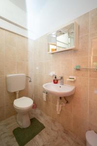 ein Badezimmer mit Toilette und Waschbecken in der Unterkunft Apartments by the sea Zaglav, Dugi otok - 23204 in Sali