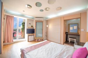 Tian Lan Hai B&B 객실 침대
