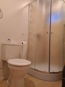 Koupelna v ubytování Monoambiente contenedor "Seles"