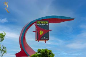 a kite flying in the sky at 1BR Apartment in Yas Island with Private Balcony in Abu Dhabi