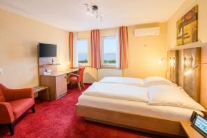 TV a/nebo společenská místnost v ubytování Hotel Zur Schmiede