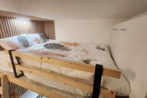 Postel nebo postele na pokoji v ubytování Cocon Face au MontBlanc