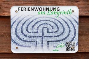 Majutusasutuses Ferienwohnung am Labyrinth olev sertifikaat, autasu, silt või muu dokument