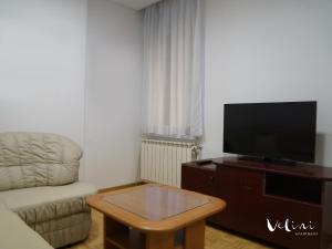 Predel za sedenje v nastanitvi Apartment Velini