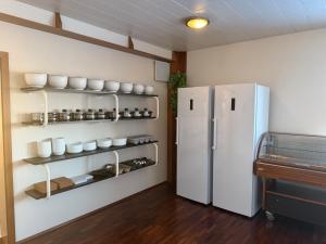 Kuchyň nebo kuchyňský kout v ubytování Frost Guesthouse