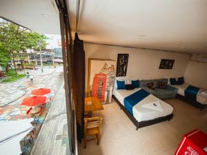 Krevet ili kreveti u jedinici u okviru objekta Hotel Lleras # 1