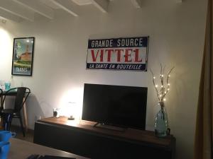 TV a/nebo společenská místnost v ubytování Les spas de la Chartreuse