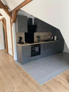 Kuchyň nebo kuchyňský kout v ubytování Ferienwohnung Waldblick