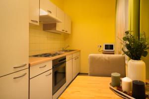 Köök või kööginurk majutusasutuses Hirschenhof Apartments