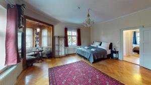 Posteľ alebo postele v izbe v ubytovaní Wohlfühl Apartment Haus Schillerstrasse - Zentrumsnähe, Boxspringbett, Küche