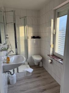 Koupelna v ubytování Hotel Mühleneck