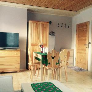 Televízia a/alebo spoločenská miestnosť v ubytovaní Nosalove Apartamenty