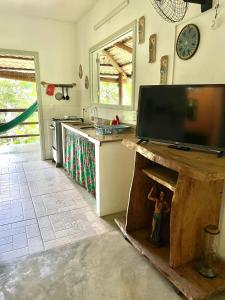 Kuchyň nebo kuchyňský kout v ubytování Eco Hostel Bosque di Barro