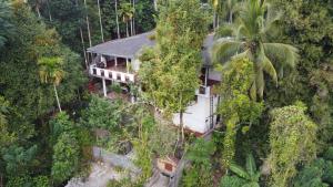 an aerial view of a house in the forest at New Toropi Homestay in Gadaladeniya