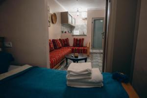 Postel nebo postele na pokoji v ubytování Surf Riad Taghazout