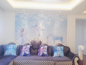 Posezení v ubytování Tenchi's Frozen Apartment 冰雪奇缘主题冰雪大世界雪博会附近
