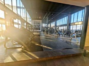 Fitness centrum a/nebo fitness zařízení v ubytování Luxury 20th-Floor Loft