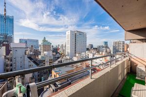 東京的景觀或從公寓拍的城市景觀