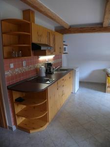 Kuchyň nebo kuchyňský kout v ubytování Apartmány Yellow