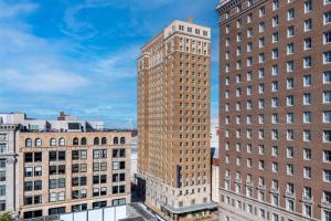a view of two tall buildings in a city at Courtyard St. Louis Downtown/Convention Center in Saint Louis