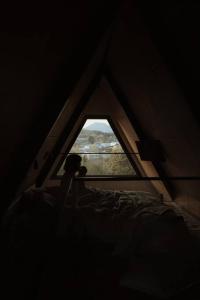 Voodi või voodid majutusasutuse The Eco Cabin Tasmania - Cedar Hot Tub toas