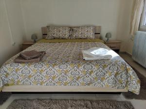 Posteľ alebo postele v izbe v ubytovaní Άνετη διαμονή στο κέντρο της Ανατολής